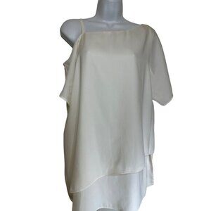 3 for $15 Black Label by Chico,  Off-Shoulder White Chiffon Blouse, Chico SZ 0